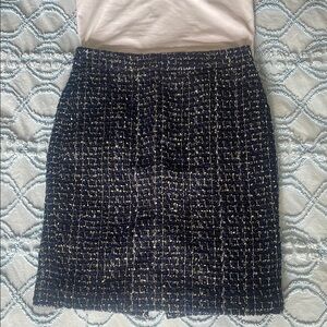 J. Crew  Navy Tweed Skirt pencil skirt